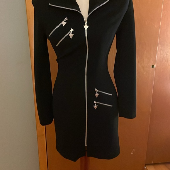 Mark Farrel New York, long sleeves dress, size S. Black, front zipper closure - Picture 8 of 17